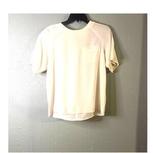 Vtg Laura & Jane Collection Womens Silk Blouse w/Pocket M Old Money Workwear